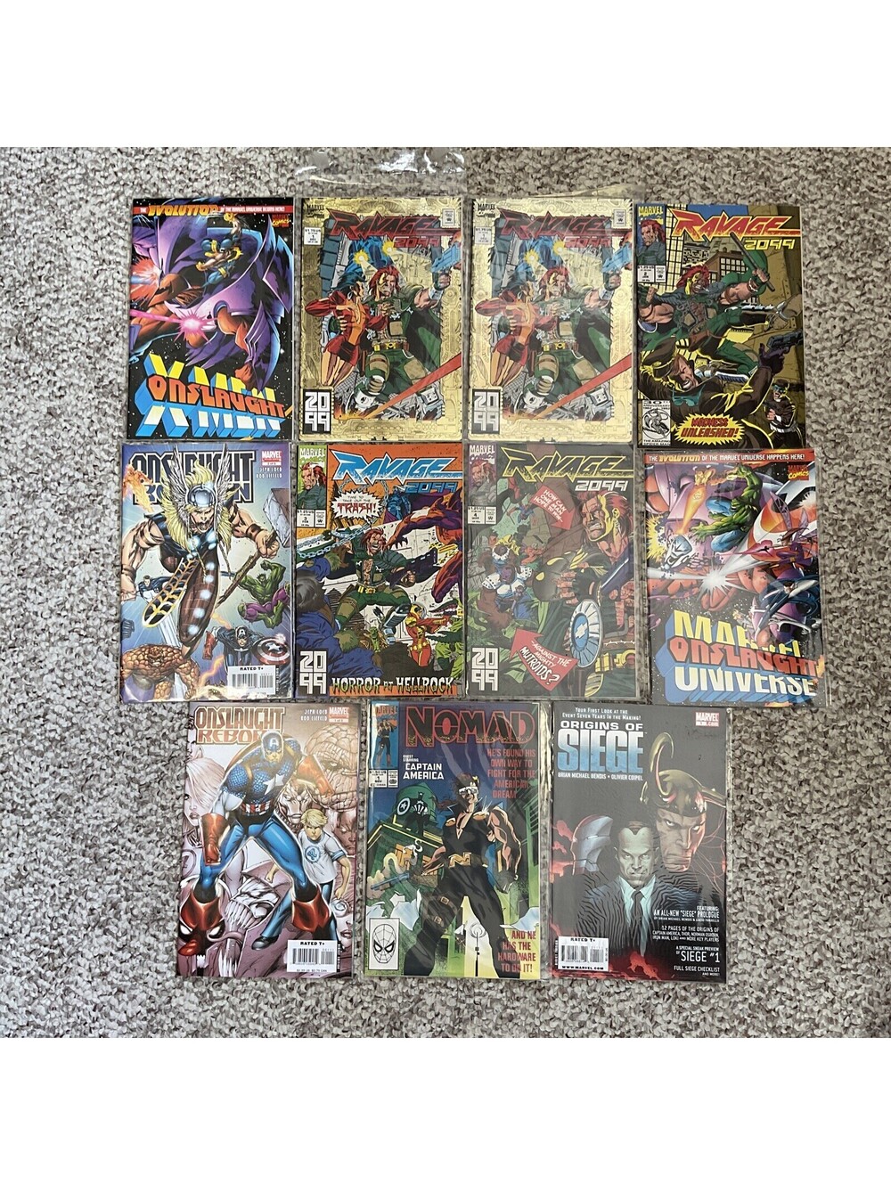 Marvel Comic Lot Ravage 2099, Nomad, Onslaught & More Lot #2